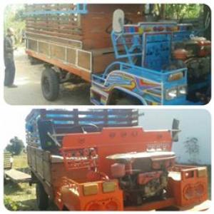 ขายรถบรรทุก การเกษตร อีแต๋น สภาพพร้อมใช้งาน เครื่องKUBOTA110แรง กระบะไม้ พื้นไม้